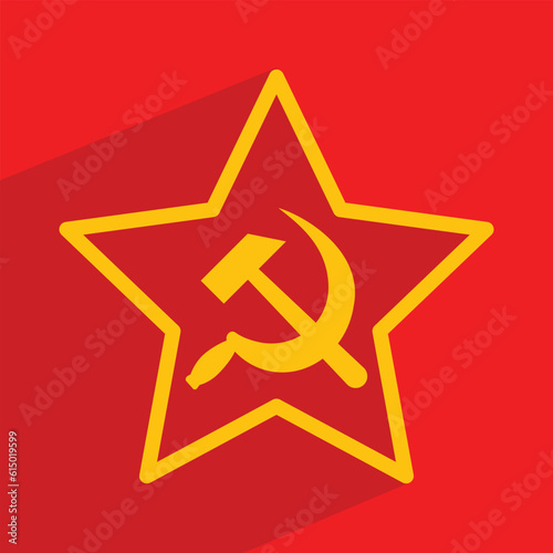 hammer and sickle, soviet union, vector illustration 