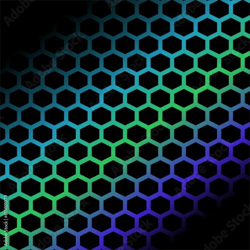 abstract background like honeycomb with hexagon squares