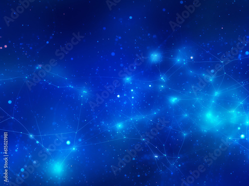 bright blue Star universe background in the night sky, Stardust in deep universe, Milky way galaxy