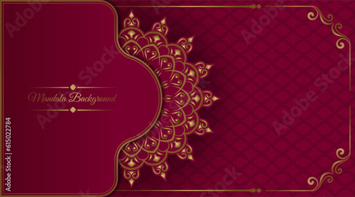 Arabesque luxury background  round gold decoration