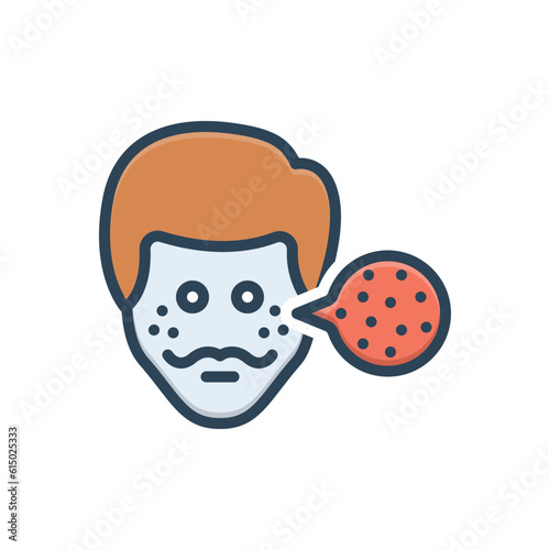 Color illustration icon for spots 
