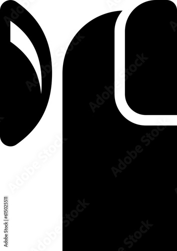 contact lense black solid icon