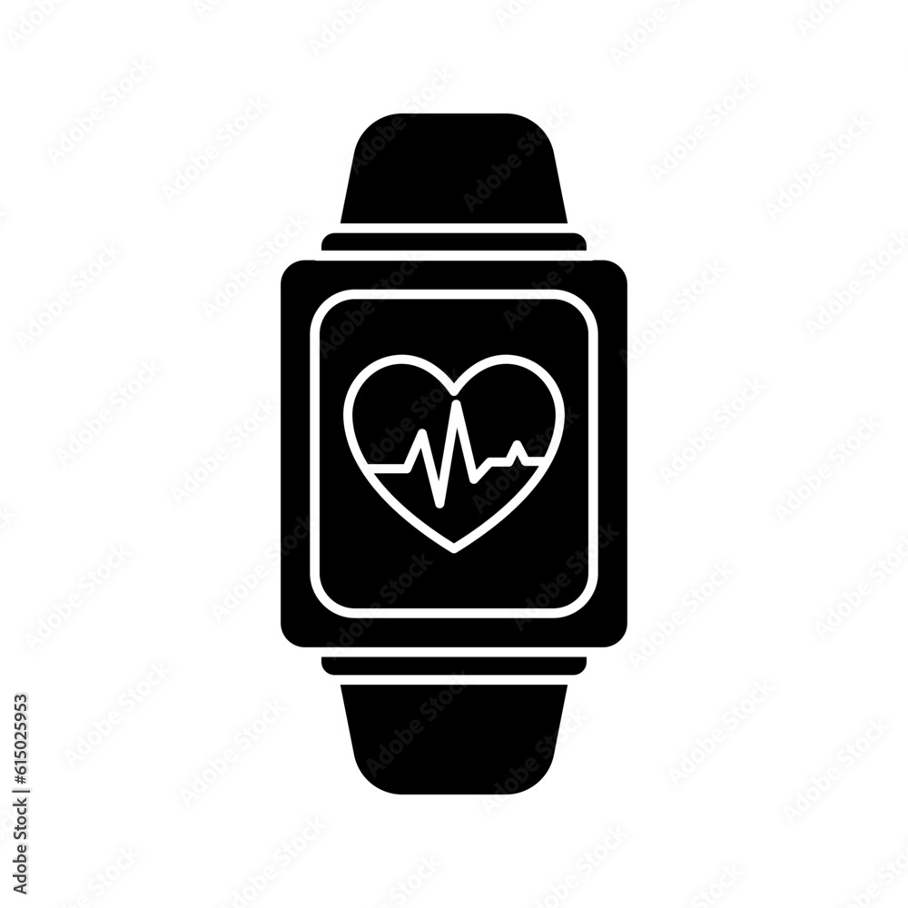 Fitness tracker smart watch Icon color editable Fitness tracker smart watch Icon color editable