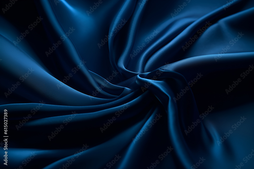 Obraz premium Smooth elegant dark blue silk or satin luxury cloth texture can use as abstract background. Luxurious background design