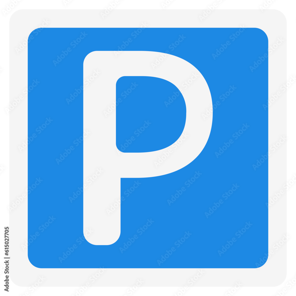 Parking icon in flat style, use for website mobile app presentation Parking icon in flat style, use for website mobile app presentation