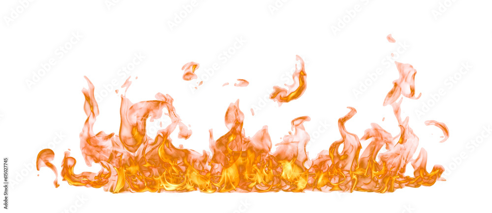 Fire flame on transparent background isolated png. Stock Illustration