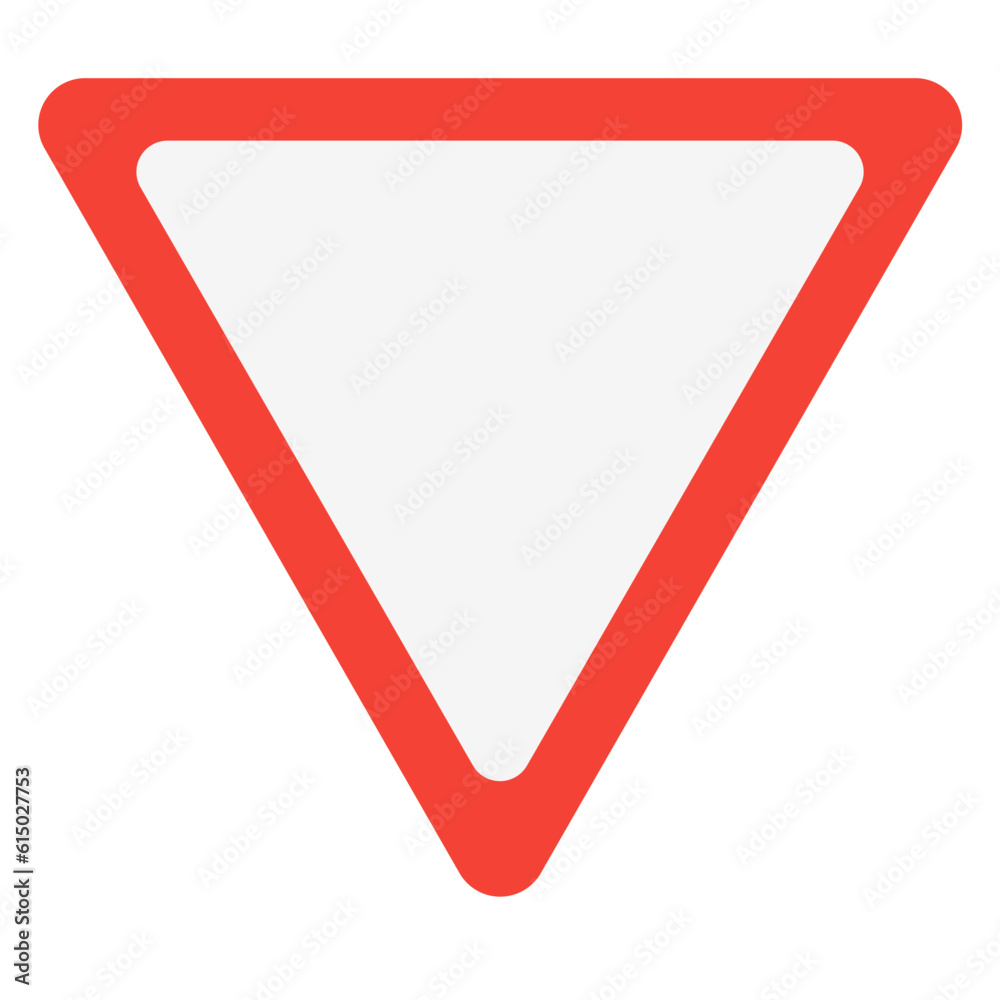 Give way icon in flat style, use for website mobile app presentation Give way icon in flat style, use for website mobile app presentation