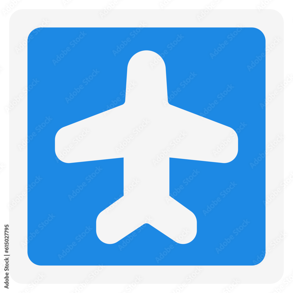 Airport icon in flat style, use for website mobile app presentation Airport icon in flat style, use for website mobile app presentation