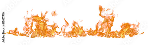 Fire flame on transparent background isolated png..