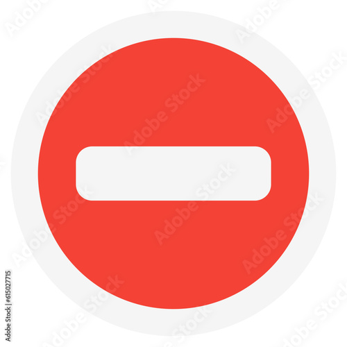 Stop icon in flat style, use for website mobile app presentation