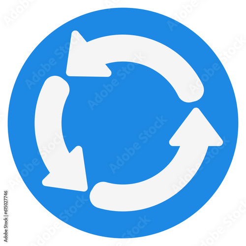 Roundabout icon in flat style, use for website mobile app presentation