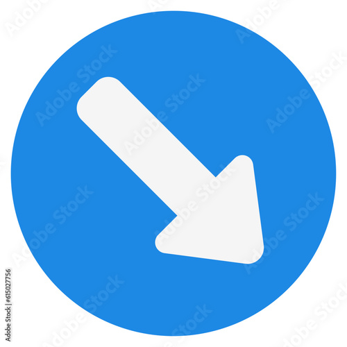 Keep right icon in flat style, use for website mobile app presentation