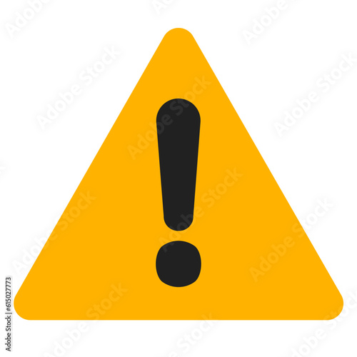 Warning icon in flat style, use for website mobile app presentation