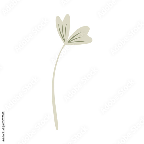  Hand-draw leaves in gouache digital illustration style