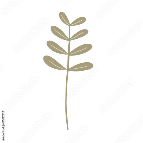  Hand-draw leaves in gouache digital illustration style