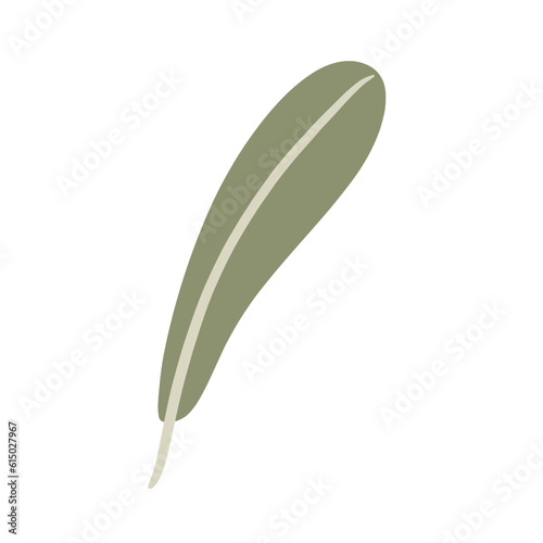  Hand-draw leaves in gouache digital illustration style