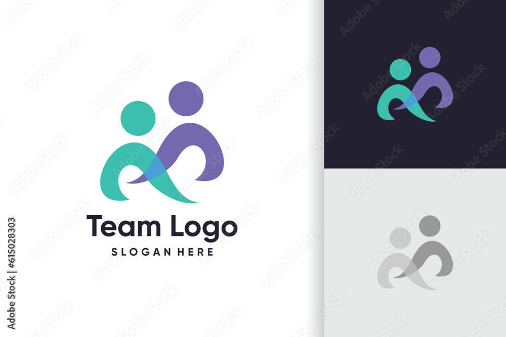 Community logo design for team with modern idea concept Community logo design for team with modern idea concept