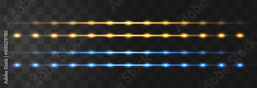 Abstract lights lines on png. Vector laser beams. Glowing streaks on dark background. Luminous neon lines isolated on trasparent backgound.