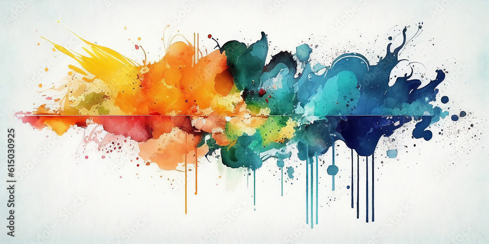 Fototapeta premium Artistic watercolor splash effects