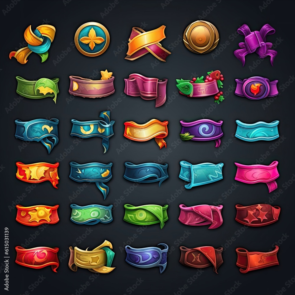 sticker ribbon banner ai generated sticker ribbon banner ai generated