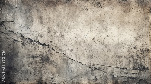 old concrete wall with cracks and mold. Generative Ai. 