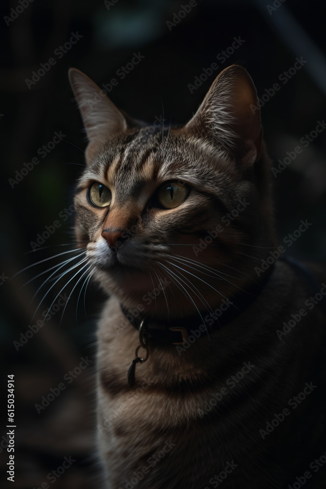 Portrait of Cat Dramatic and Cinematic Lighting Photography, Generative AI