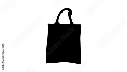 black tote bag silhouette