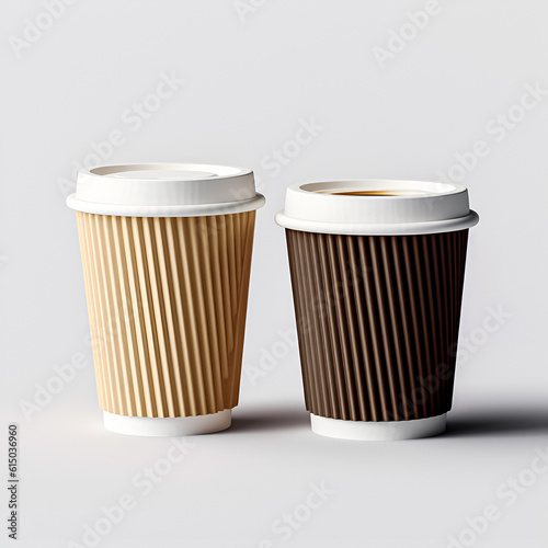 Wallpaper Mural Eco-friendly paper coffee cups, perfect for on-the-go drinks, side by side. Torontodigital.ca