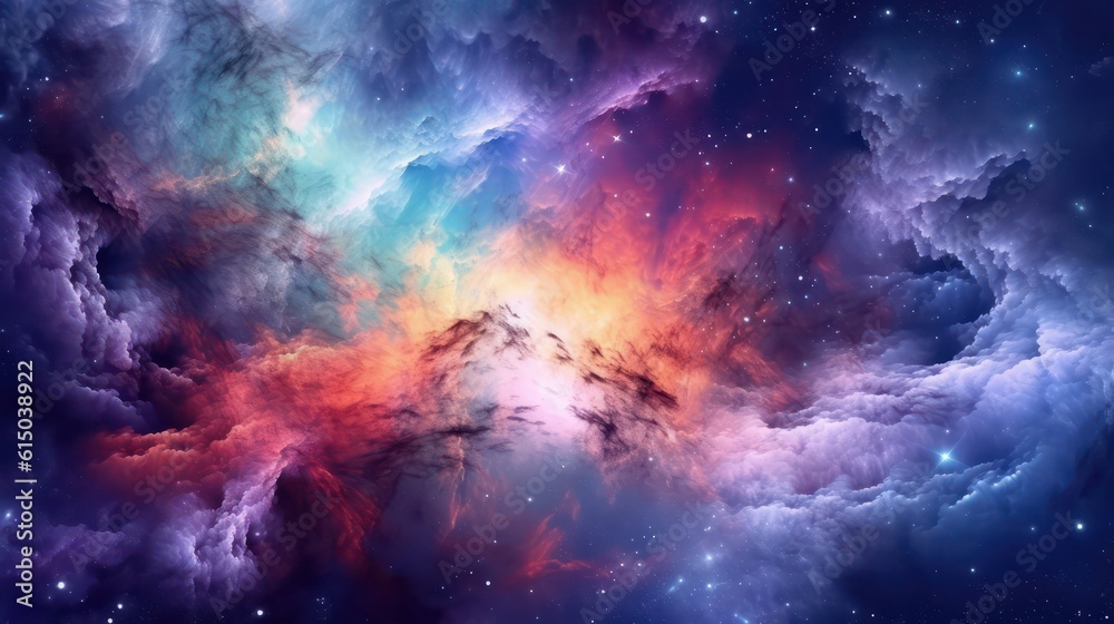 Naklejka premium colorful space background