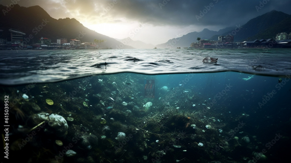 Ocean Pollution, Plastic waste in ocean