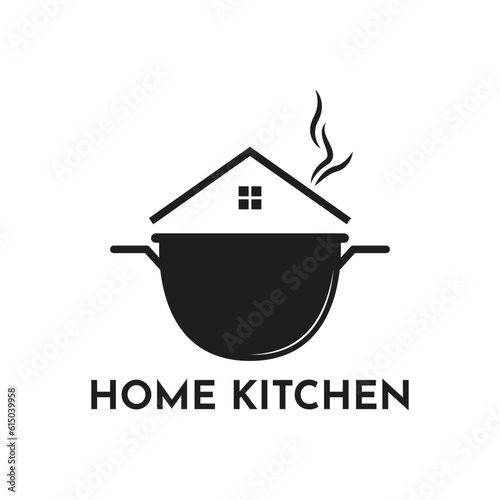 Home Kitchen Cooking Logo Design Concept