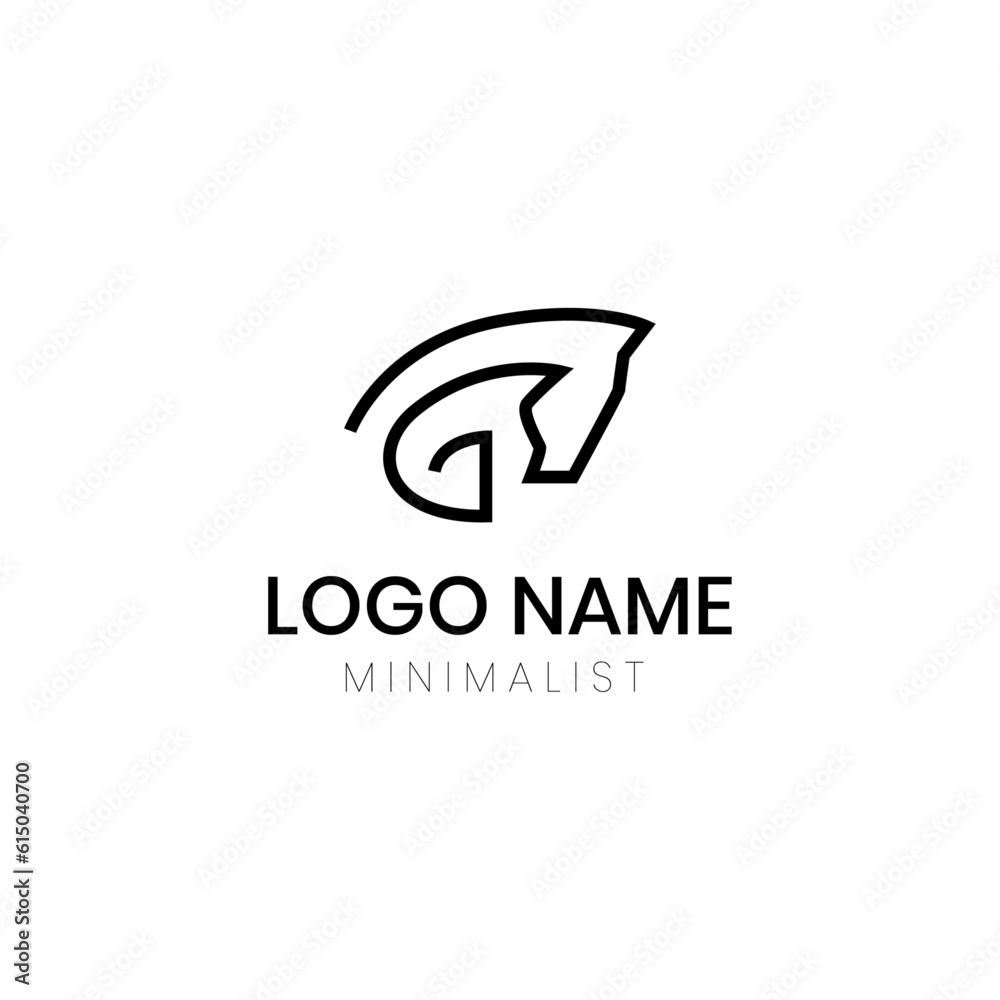 Horse minimalist modern logo design