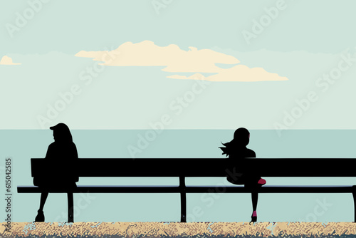woman on a park bench