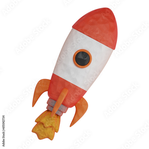 rocket 3d illustration