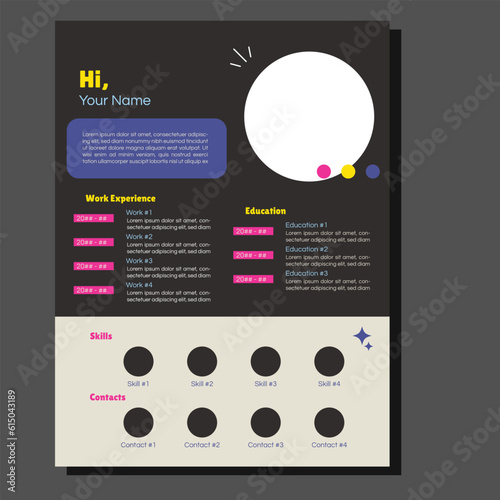 Professional CV resume template design