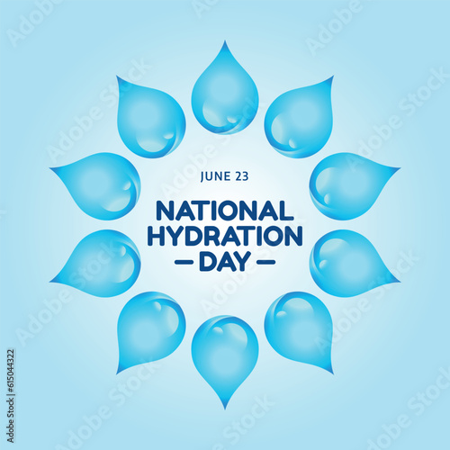 vector graphic of National Hydration Day good for National Hydration Day celebration. flat design. flyer design.flat illustration.