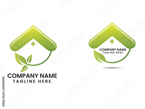 Pharmacy home shop logo design. House pharmacy shop. Medical. Hospital. Business. Medicine shop. Creative. Doctor