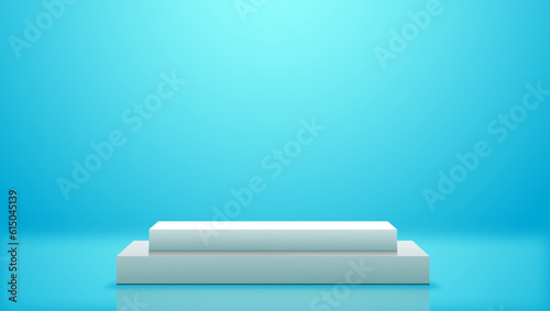 Realistic 3d cylinder pedestal podium. Pastel minimal scene. Stage for showcase, Product display