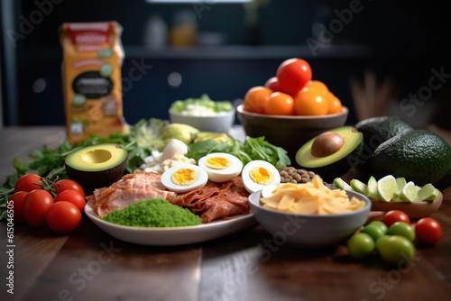 Principles and rules of a healthy lifestyle with proper nutrition, balanced , diet, vegetarian, vegetables fruits keto , ketosis ketones, Ketogenic diet, food low carbs products anti-age.