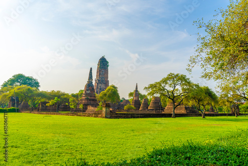 Canvas-taulu Ancient temple Wat Phra Ram,one of the most beautiful history site in Ayutthaya, Thailand