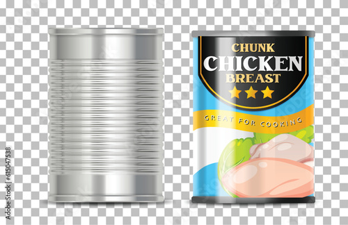 Chunk chicken breast on grid background