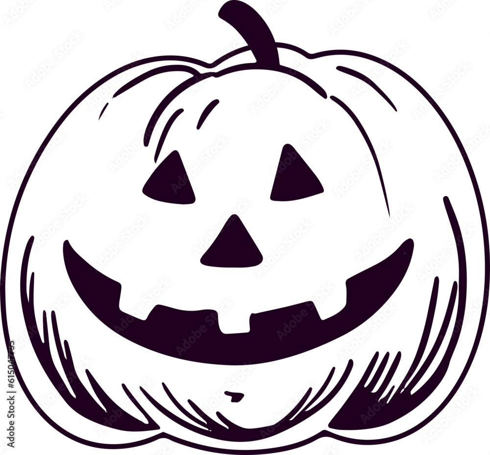 Naklejka premium doodles halloween elements ghost ghost pumpkin vector illustration