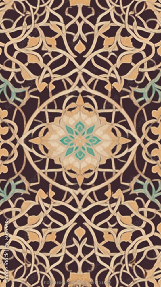 Arabesque pattern ornament background. Generative ai art Arabesque pattern ornament background. Generative ai art