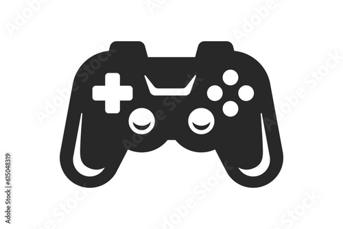 Gamepad joystick virtual game controller video gaming esport monochrome black icon vector
