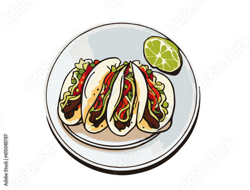 plate with tacos