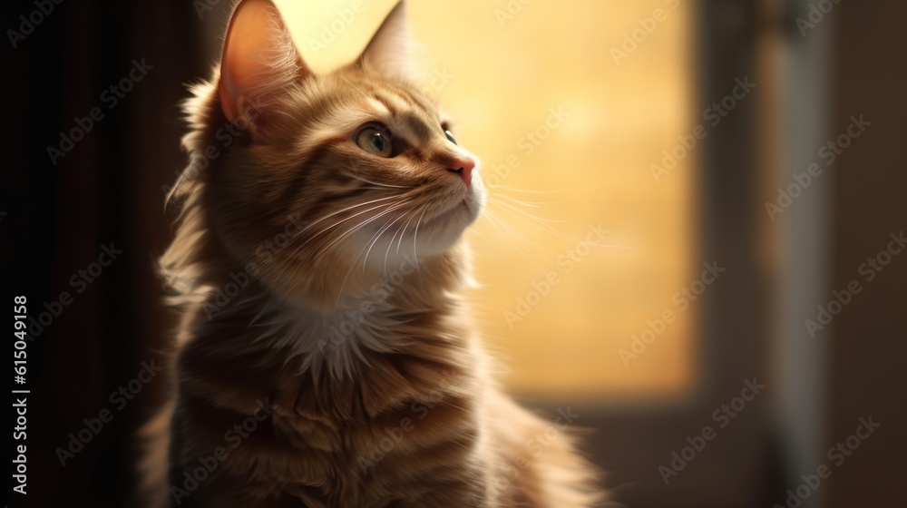 close up of a cat HD 8K wallpaper Stock Photographic Image