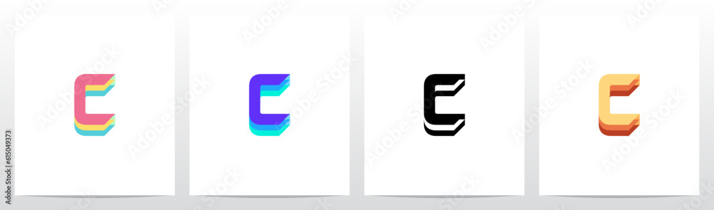 Layer Lining Level Letter Logo Design C Layer Lining Level Letter Logo Design C