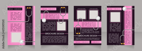 Gynaecological illnesses symptoms blank brochure layout design. Vertical poster template set with empty copy space for text. Premade corporate reports collection. Editable flyer paper pages