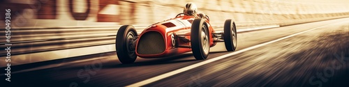 illustration,formula sports car racing on the race track,website header,generative ai