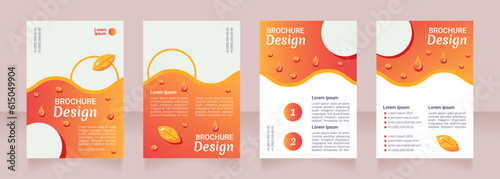 Diet program to lose weight blank brochure layout design. Vertical poster template set with empty copy space for text. Premade corporate reports collection. Editable flyer paper pages